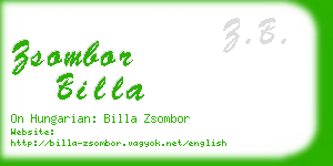 zsombor billa business card